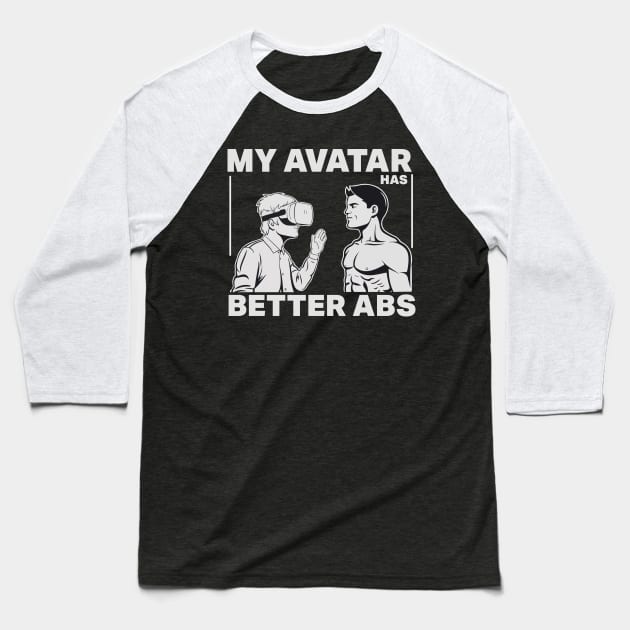 Gym Bro VR headset Funny Gifts Baseball T-Shirt by GrafiqueDynasty